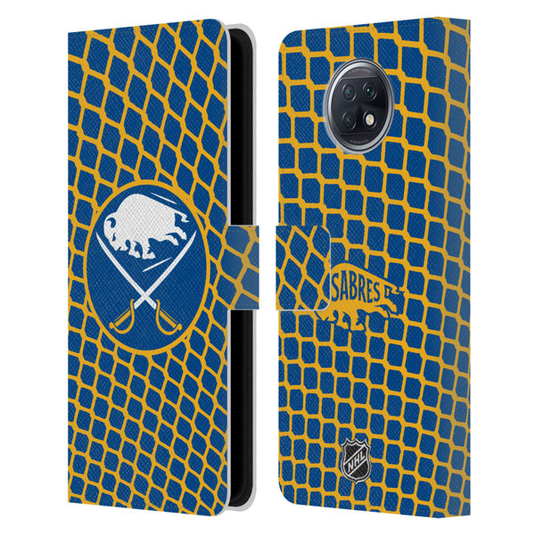 NHL Buffalo Sabres Net Pattern Leather Book Wallet Case Cover For Xiaomi Redmi Note 9T 5G