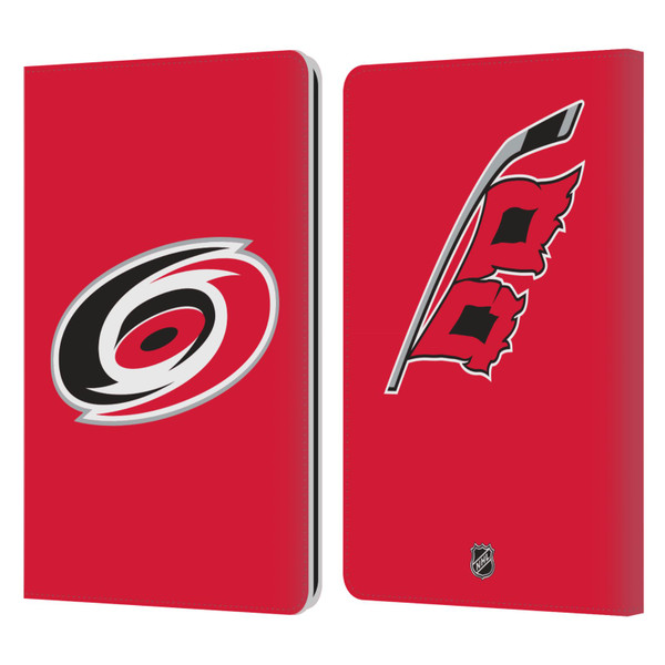NHL Carolina Hurricanes Plain Leather Book Wallet Case Cover For Amazon Kindle Paperwhite 1 / 2 / 3