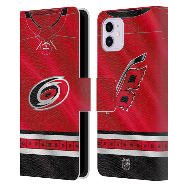 NHL Carolina Hurricanes Jersey Leather Book Wallet Case Cover For Apple iPhone 11