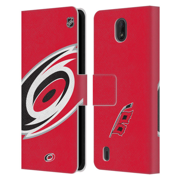 NHL Carolina Hurricanes Oversized Leather Book Wallet Case Cover For Nokia C01 Plus/C1 2nd Edition