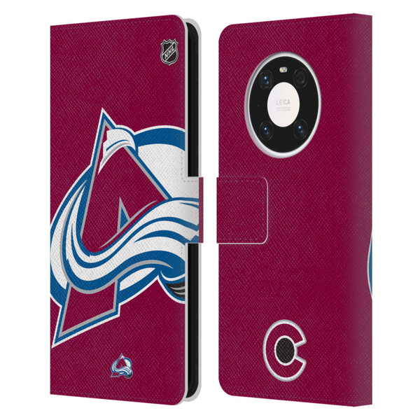 NHL Colorado Avalanche Oversized Leather Book Wallet Case Cover For Huawei Mate 40 Pro 5G