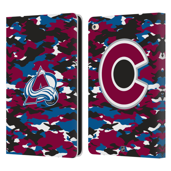 NHL Colorado Avalanche Camouflage Leather Book Wallet Case Cover For Apple iPad Air 2 (2014)