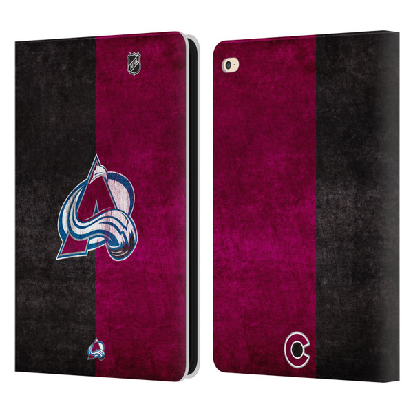 NHL Colorado Avalanche Half Distressed Leather Book Wallet Case Cover For Apple iPad Air 2 (2014)