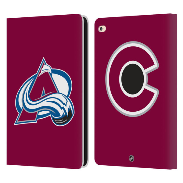 NHL Colorado Avalanche Plain Leather Book Wallet Case Cover For Apple iPad Air 2 (2014)