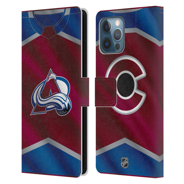 NHL Colorado Avalanche Jersey Leather Book Wallet Case Cover For Apple iPhone 12 Pro Max