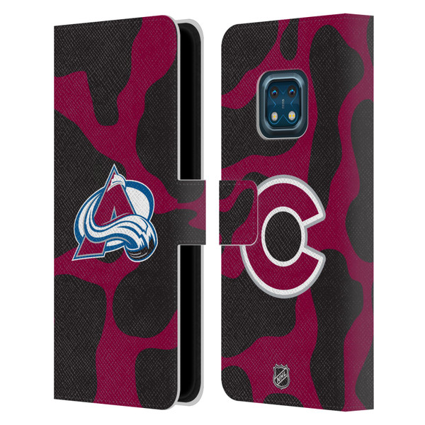 NHL Colorado Avalanche Cow Pattern Leather Book Wallet Case Cover For Nokia XR20