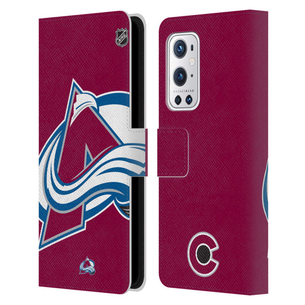 NHL Colorado Avalanche Oversized Leather Book Wallet Case Cover For OnePlus 9 Pro