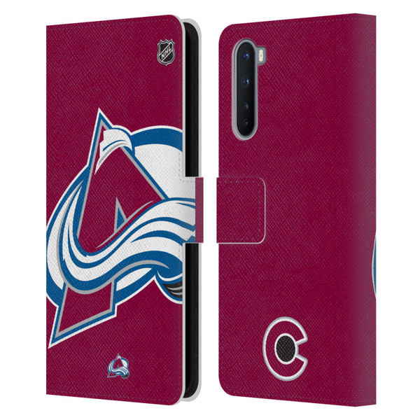 NHL Colorado Avalanche Oversized Leather Book Wallet Case Cover For OnePlus Nord 5G