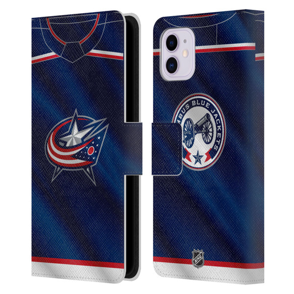 NHL Columbus Blue Jackets Jersey Leather Book Wallet Case Cover For Apple iPhone 11