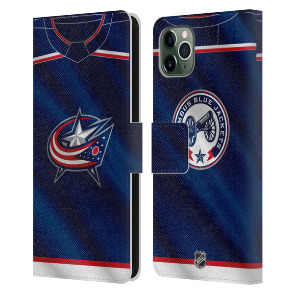 NHL Columbus Blue Jackets Jersey Leather Book Wallet Case Cover For Apple iPhone 11 Pro Max