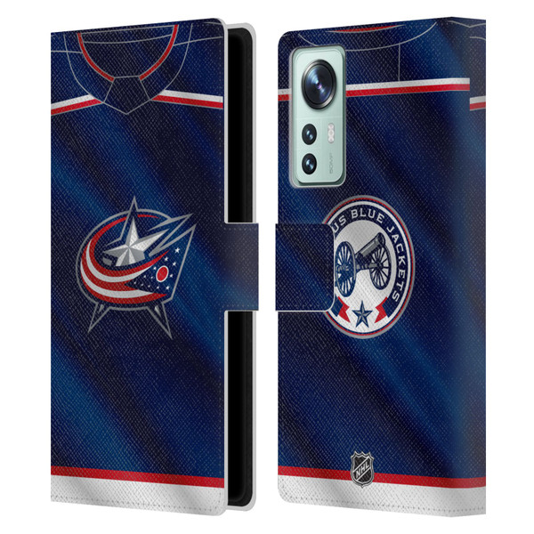 NHL Columbus Blue Jackets Jersey Leather Book Wallet Case Cover For Xiaomi 12