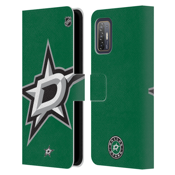 NHL Dallas Stars Oversized Leather Book Wallet Case Cover For HTC Desire 21 Pro 5G