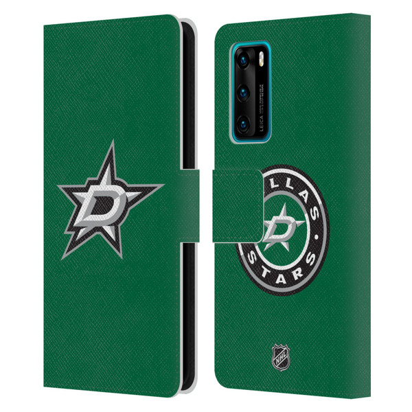 NHL Dallas Stars Plain Leather Book Wallet Case Cover For Huawei P40 5G