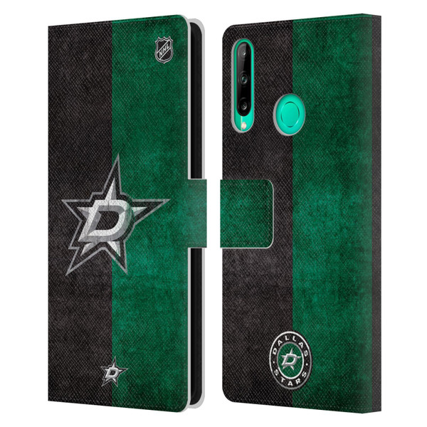 NHL Dallas Stars Half Distressed Leather Book Wallet Case Cover For Huawei P40 lite E