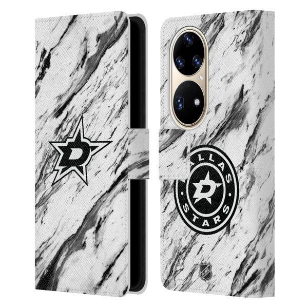 NHL Dallas Stars Marble Leather Book Wallet Case Cover For Huawei P50 Pro