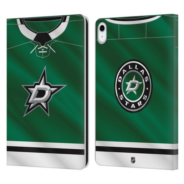 NHL Dallas Stars Jersey Leather Book Wallet Case Cover For Apple iPad 10.9 (2022)