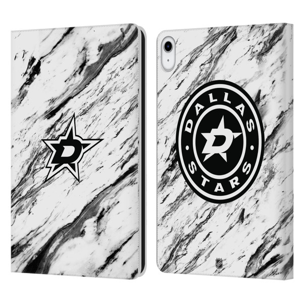 NHL Dallas Stars Marble Leather Book Wallet Case Cover For Apple iPad 10.9 (2022)