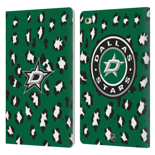 NHL Dallas Stars Leopard Patten Leather Book Wallet Case Cover For Apple iPad mini 4