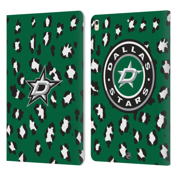 NHL Dallas Stars Leopard Patten Leather Book Wallet Case Cover For Apple iPad Pro 10.5 (2017)