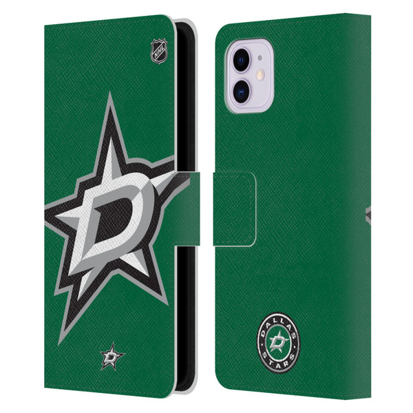 NHL Dallas Stars Oversized Leather Book Wallet Case Cover For Apple iPhone 11