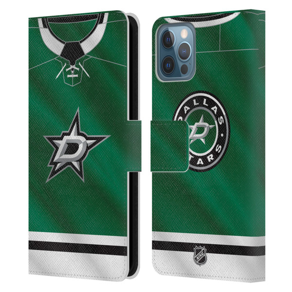 NHL Dallas Stars Jersey Leather Book Wallet Case Cover For Apple iPhone 12 / iPhone 12 Pro