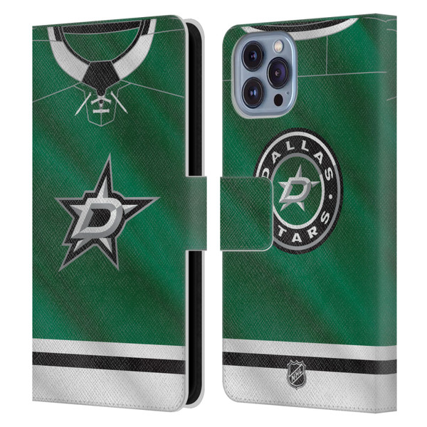 NHL Dallas Stars Jersey Leather Book Wallet Case Cover For Apple iPhone 14