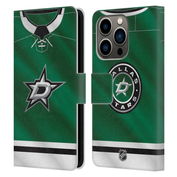 NHL Dallas Stars Jersey Leather Book Wallet Case Cover For Apple iPhone 14 Pro