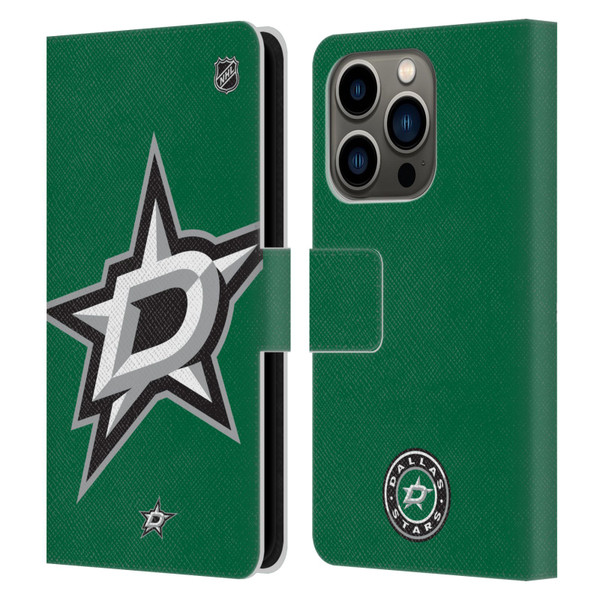 NHL Dallas Stars Oversized Leather Book Wallet Case Cover For Apple iPhone 14 Pro