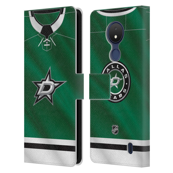 NHL Dallas Stars Jersey Leather Book Wallet Case Cover For Nokia C21