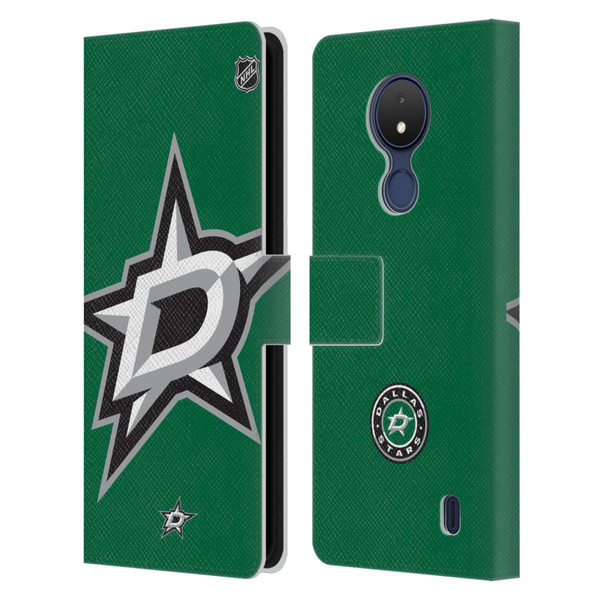 NHL Dallas Stars Oversized Leather Book Wallet Case Cover For Nokia C21