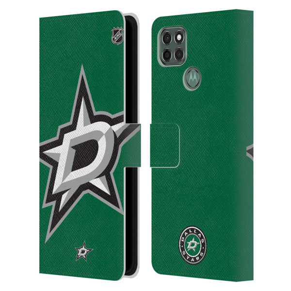 NHL Dallas Stars Oversized Leather Book Wallet Case Cover For Motorola Moto G9 Power