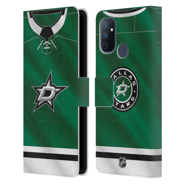 NHL Dallas Stars Jersey Leather Book Wallet Case Cover For OnePlus Nord N100