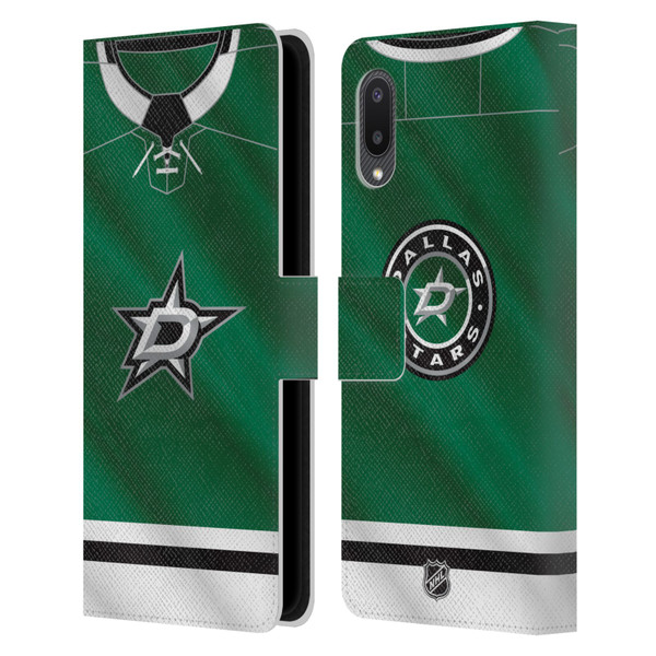 NHL Dallas Stars Jersey Leather Book Wallet Case Cover For Samsung Galaxy A02/M02 (2021)
