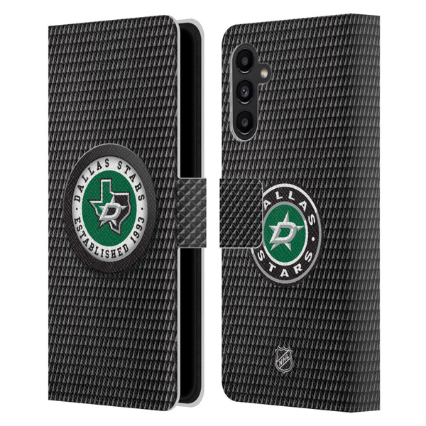 NHL Dallas Stars Puck Texture Leather Book Wallet Case Cover For Samsung Galaxy A13 5G (2021)