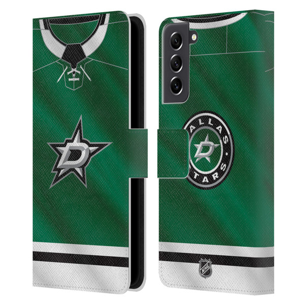 NHL Dallas Stars Jersey Leather Book Wallet Case Cover For Samsung Galaxy S21 FE 5G