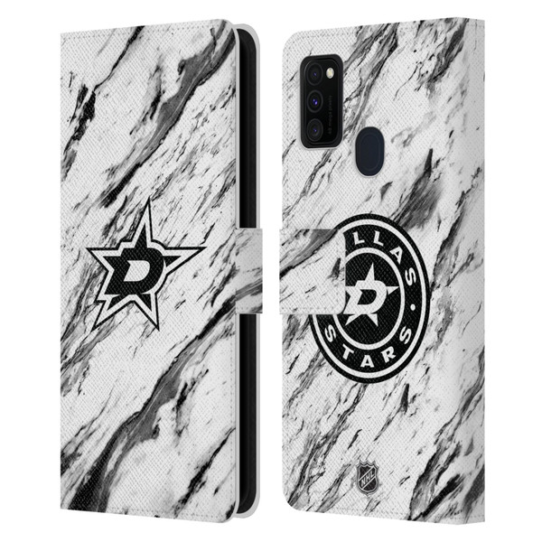 NHL Dallas Stars Marble Leather Book Wallet Case Cover For Samsung Galaxy M30s (2019)/M21 (2020)