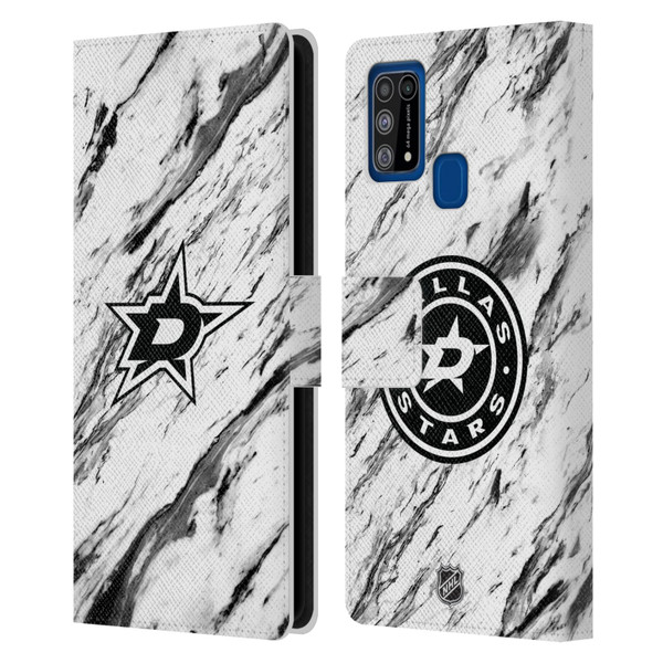 NHL Dallas Stars Marble Leather Book Wallet Case Cover For Samsung Galaxy M31 (2020)