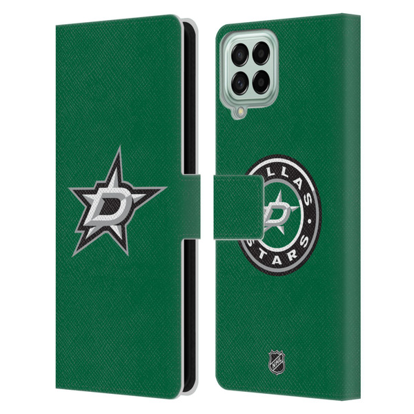 NHL Dallas Stars Plain Leather Book Wallet Case Cover For Samsung Galaxy M33 (2022)