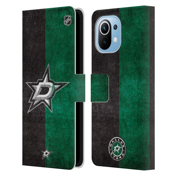 NHL Dallas Stars Half Distressed Leather Book Wallet Case Cover For Xiaomi Mi 11