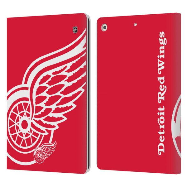 NHL Detroit Red Wings Oversized Leather Book Wallet Case Cover For Apple iPad 10.2 2019/2020/2021