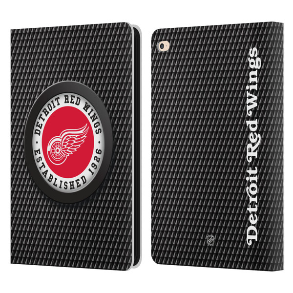 NHL Detroit Red Wings Puck Texture Leather Book Wallet Case Cover For Apple iPad Air 2 (2014)