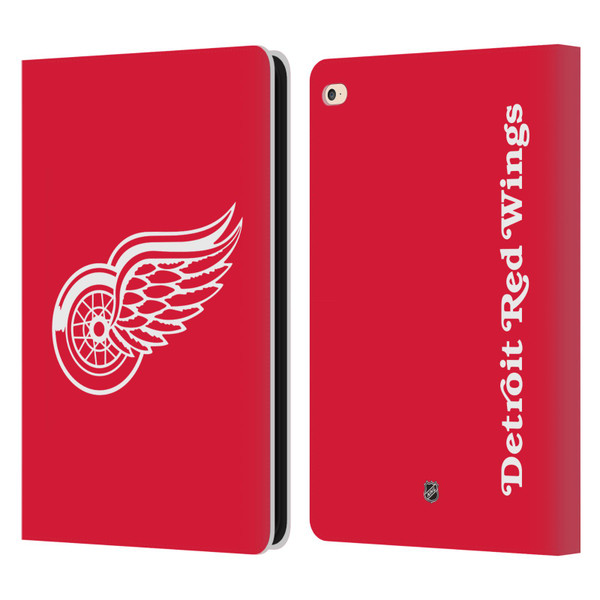 NHL Detroit Red Wings Plain Leather Book Wallet Case Cover For Apple iPad Air 2 (2014)