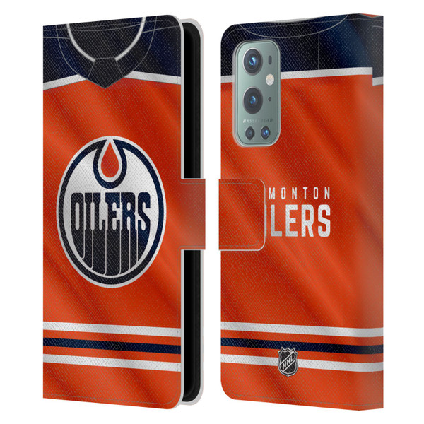 NHL Edmonton Oilers Jersey Leather Book Wallet Case Cover For OnePlus 9