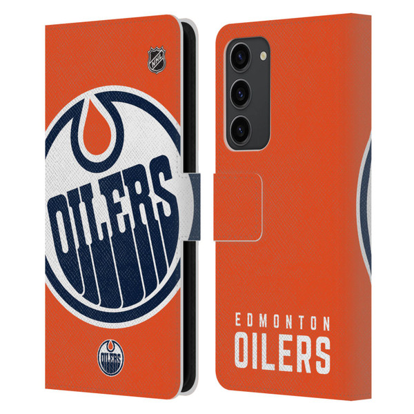 NHL Edmonton Oilers Oversized Leather Book Wallet Case Cover For Samsung Galaxy S23+ 5G