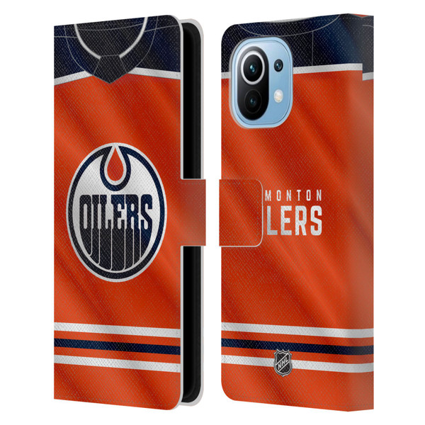 NHL Edmonton Oilers Jersey Leather Book Wallet Case Cover For Xiaomi Mi 11