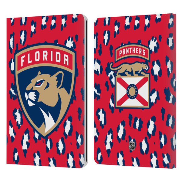 NHL Florida Panthers Leopard Patten Leather Book Wallet Case Cover For Amazon Kindle Paperwhite 1 / 2 / 3