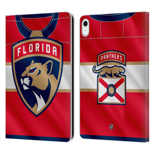 NHL Florida Panthers Jersey Leather Book Wallet Case Cover For Apple iPad 10.9 (2022)