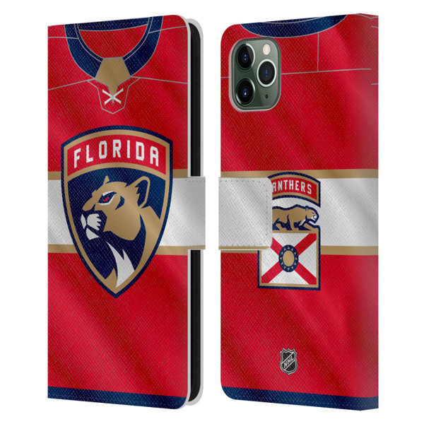 NHL Florida Panthers Jersey Leather Book Wallet Case Cover For Apple iPhone 11 Pro Max