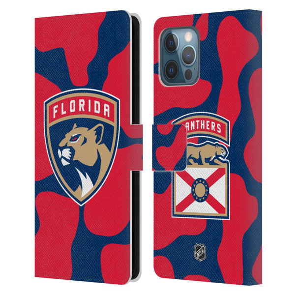 NHL Florida Panthers Cow Pattern Leather Book Wallet Case Cover For Apple iPhone 12 Pro Max