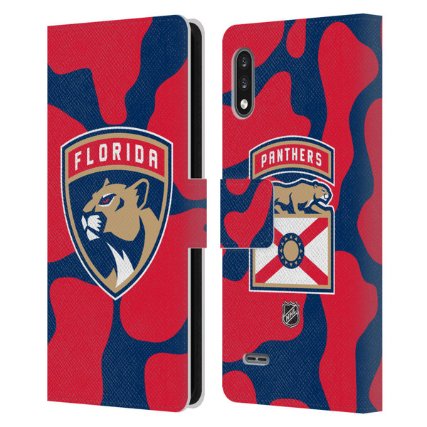 NHL Florida Panthers Cow Pattern Leather Book Wallet Case Cover For LG K22